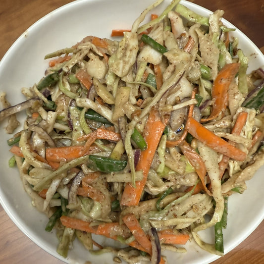 Crunchy Slaw with Nut Butter Dressing