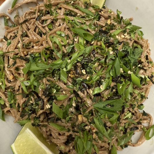 Cold Soba Noodles with Nutty Ginger Sauce