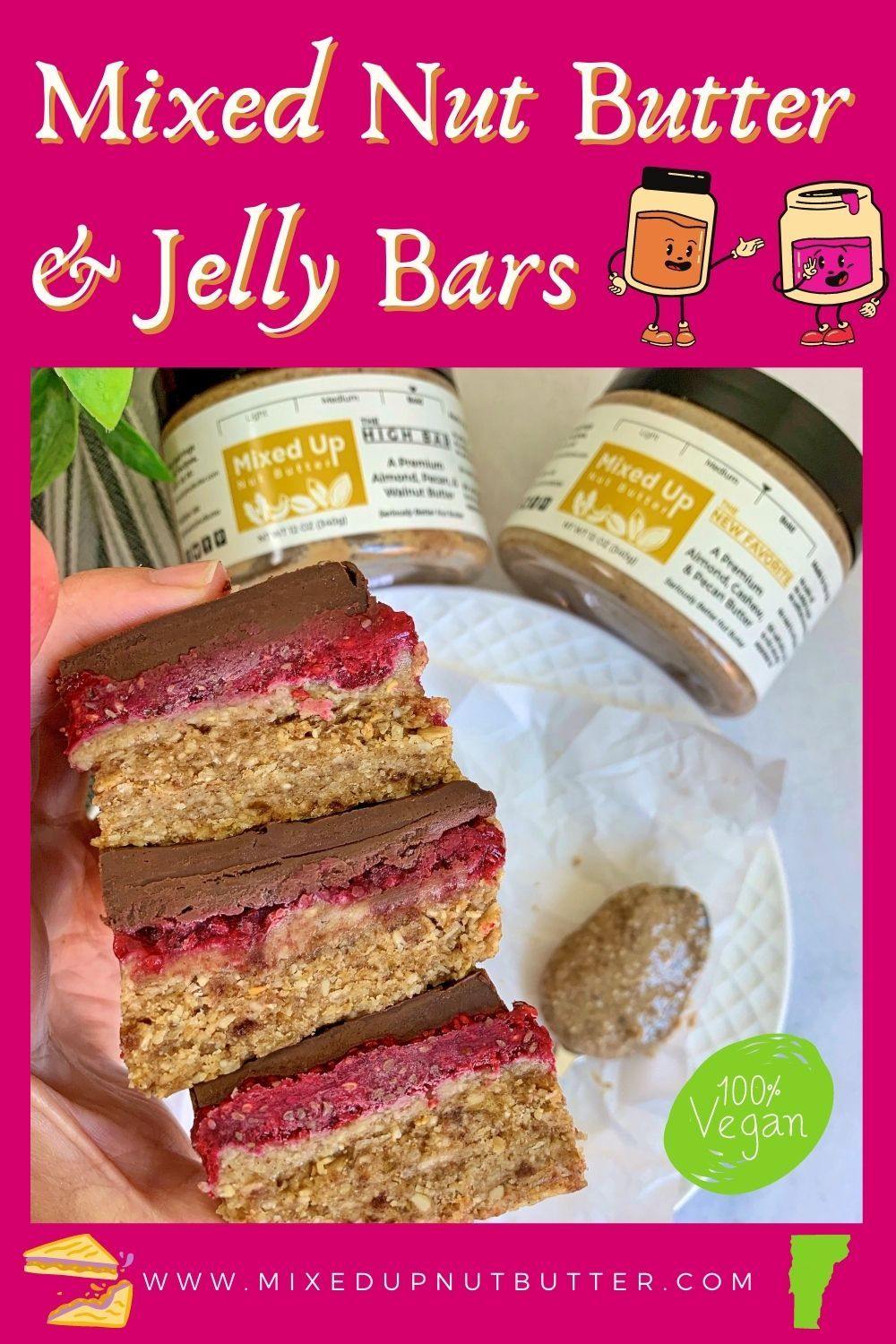 Mixed Nut Butter & Jelly Bars - Mixed Up Nut Butter
