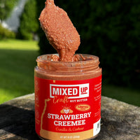 (LIMITED) "Strawberry Creemee" - Vanilla Cashew Butter - 9 oz Glass Jar