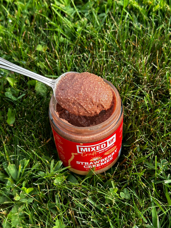 (LIMITED) "Strawberry Creemee" - Vanilla Cashew Butter - 9 oz Glass Jar