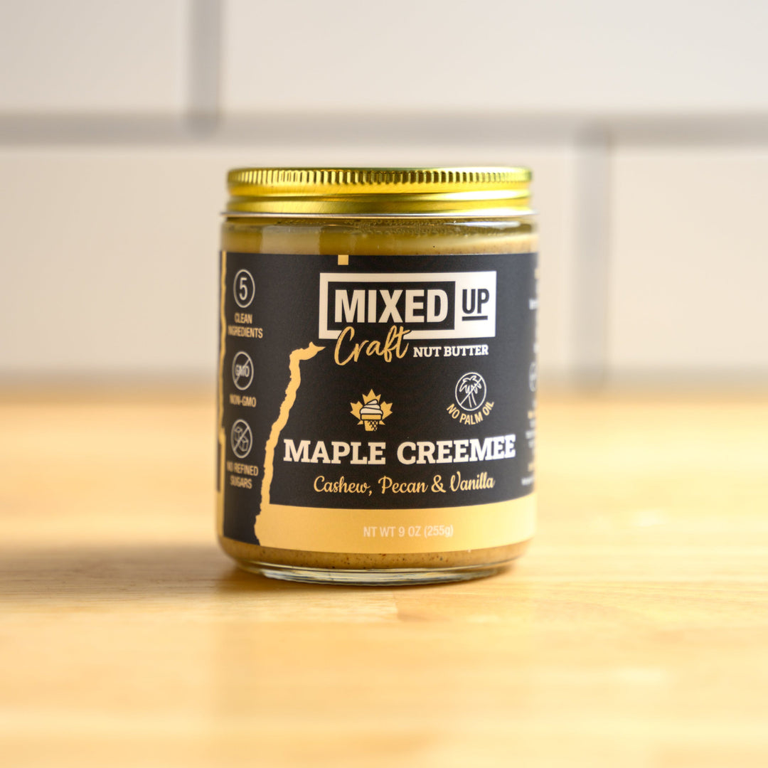 jar of maple cashew butter