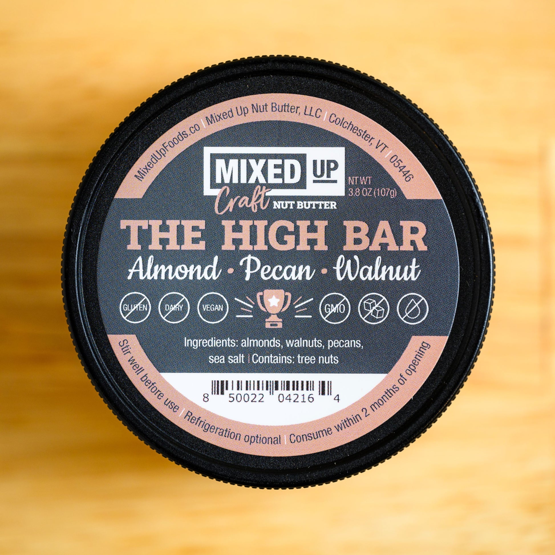 Almond, Pecan, and Walnut Nut Butter - "The High Bar" - 3.8 oz