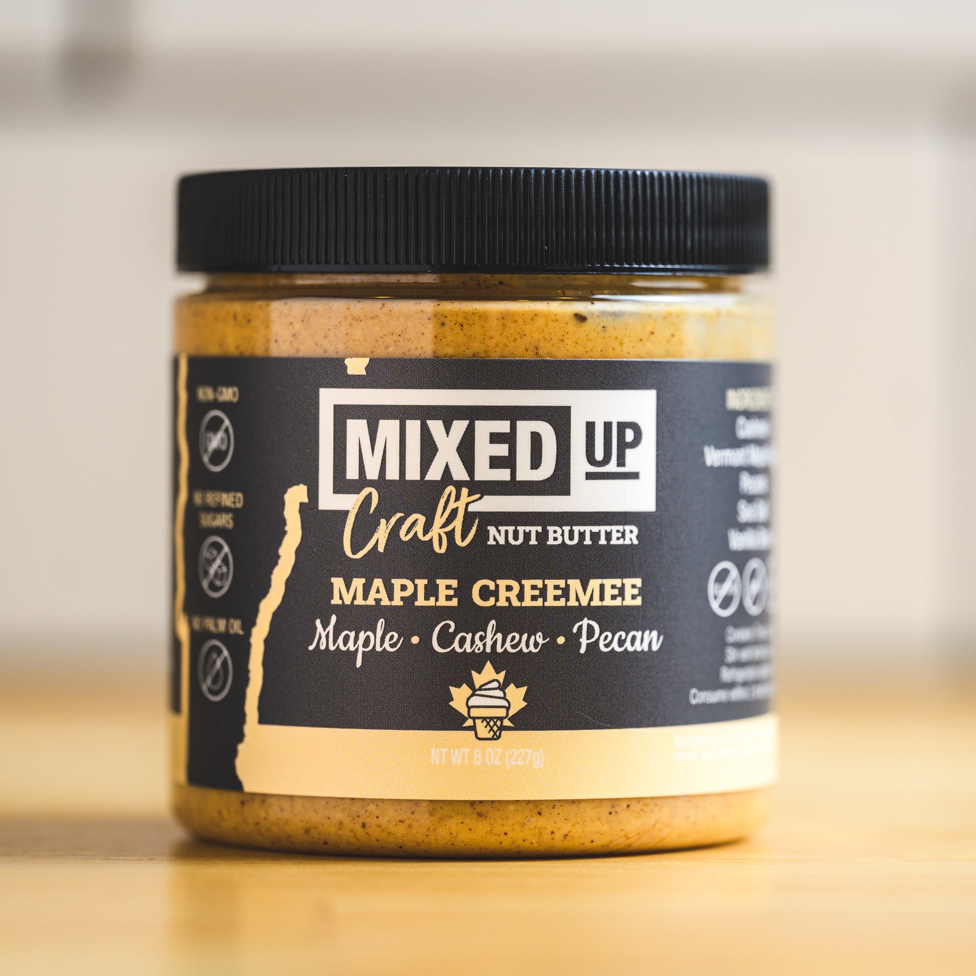 Vermont Maple, Cashew, and Pecan Nut Butter with Vanilla Bean - "Maple Creemee" - 8 oz