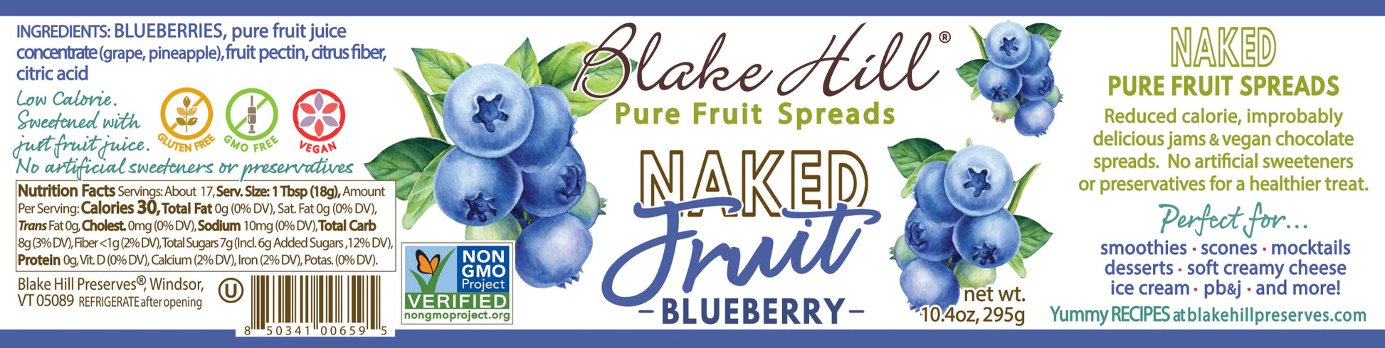 Naked Blueberry Jam - 10.4 oz