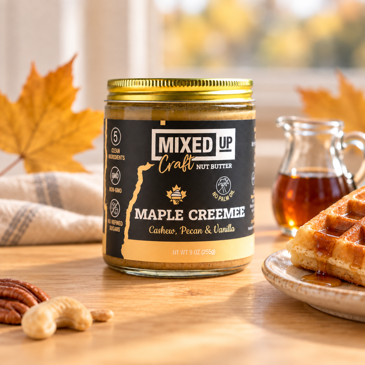Maple Creemee 9 oz glass lifestyle