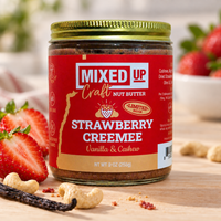 Strawberry Creemee 9 oz glass lifestyle